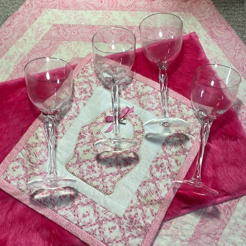 4 Replacements Lenox Expressions Shape Rhythm Wine Glasses - Picture 7 of 10